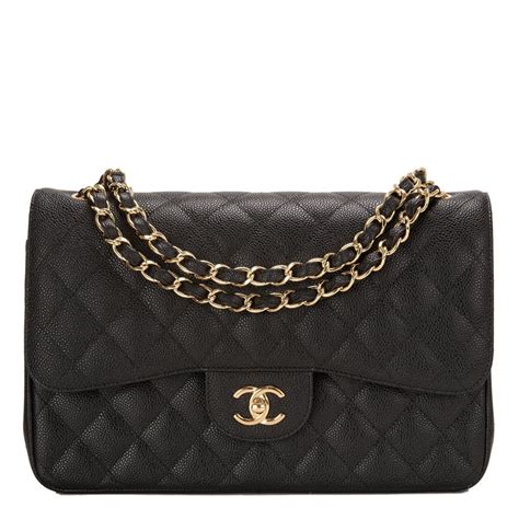 chanel jumbo black caviar gold hardware|CHANEL Caviar Quilted Jumbo Double Flap Black.